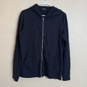 Theory Navy Zip Up Sweater